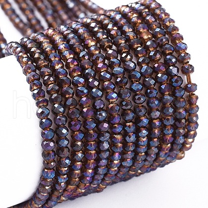 Electroplate Glass Beads Strands EGLA-F149-FR-05-1