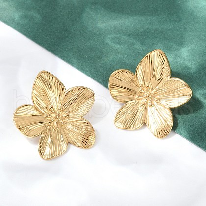 Non-Tarnish 304 Stainless Steel Stud Earrings STAS-L024-004G-02-1