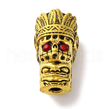 Rack Plating Tibetan Style Alloy 3 Hole Guru Beads PALLOY-F313-06AG-1
