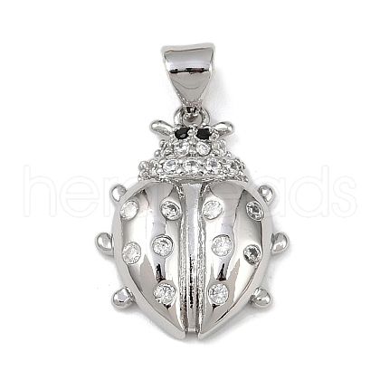 Brass Micro Pave Cubic Zirconia Pendants KK-A260-07D-P-1