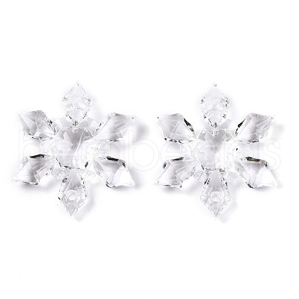 Transparent Acrylic Connector Charms TACR-T028-03B-1