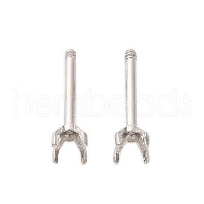 304 Stainless Steel Stud Earring Findings STAS-B091-02A-02P-1