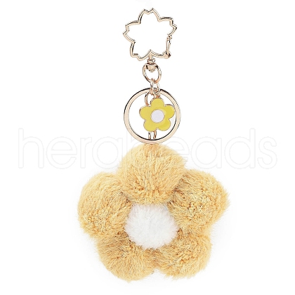 Flower Plush Pendant Keychain KEYC-F039-06-1