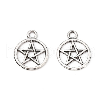 Tibetan Style Alloy Ring with Star Pendants TIBEP-Q041-113AS-NR-1