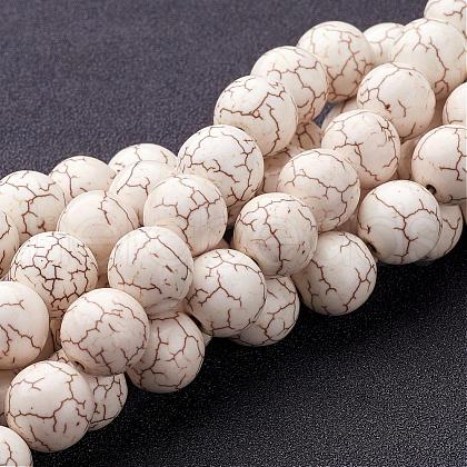 Synthetic Magnesite Beads Strands G-E018-12mm-1