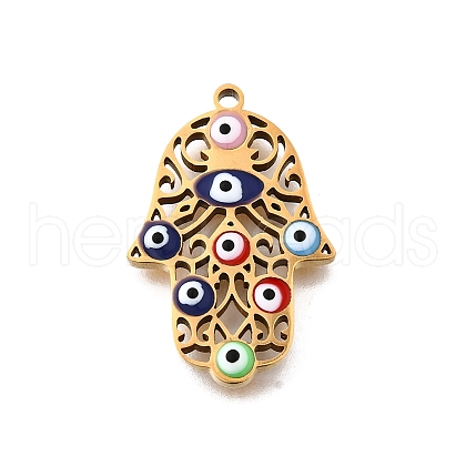 304 Stainless Steel Enamel Charms STAS-K256-26A-G-1