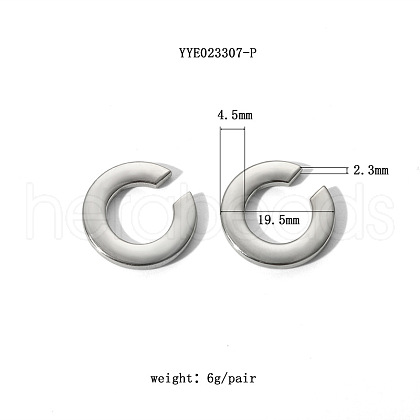 Stainless Steel C-Shaped Cuff Earrings PN3557-4-1