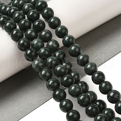 Natural Black Jade Beads Strands X-G-H067-A03-8MM-1