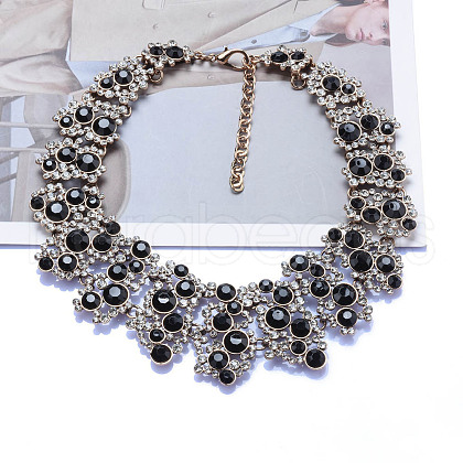 Alloy & Rhinestone Choker Necklaces for Women FS-WG4B1B5-03-1