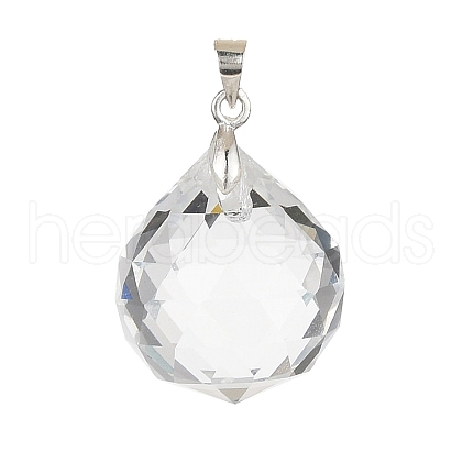 Clear Glass Pendants PALLOY-JF02404-01-1