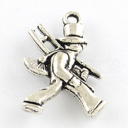 Tibetan Style Alloy Pendants TIBEP-Q054-08AS-RS-1