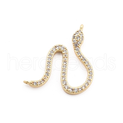 Brass Micro Pave Cubic Zirconia Pendants KK-M321-01A-G-1