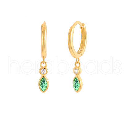 S925 Sterling Silver Teardrop Hoop Earrings HY5244-3-1