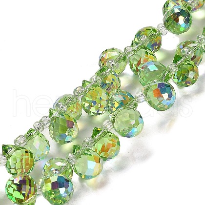 Electroplate Glass Beads Strands EGLA-D030-17E-1