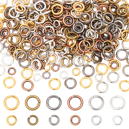 360Pcs 12 Styles Open Jump Rings KK-LP0001-34-1