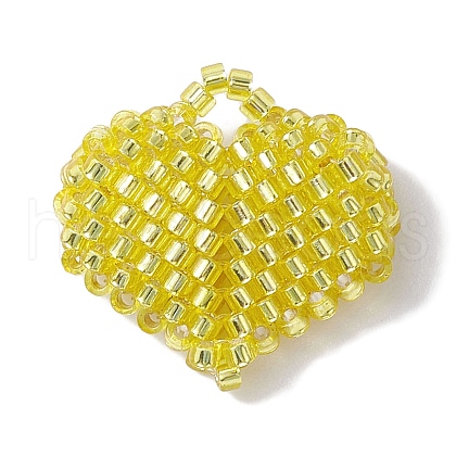 Seed Beads Beaded Charms PALLOY-MZ00262-03-1