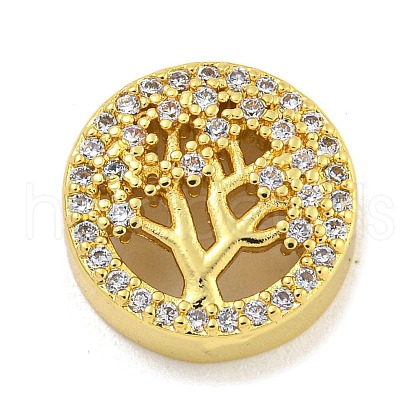 Rack Plating Brass Micro Pave Cubic Zirconia Beads KK-G513-80G-1
