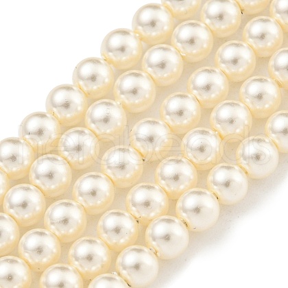 Glass Pearl Beads Strands HY-G002-01A-02-1