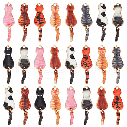 SUNNYCLUE 30Pcs Rack Plating Alloy Enamel Pendants ENAM-SC0005-09-1
