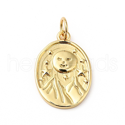 Rack Plating Brass Pendants KK-H431-40G-1