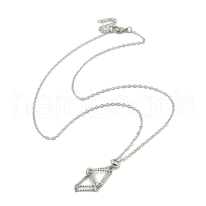 304 Stainless Steel Cable Chain Macrame Pouch Empty Stone Holder for Pendant Necklaces Making NJEW-TA00117-02-1