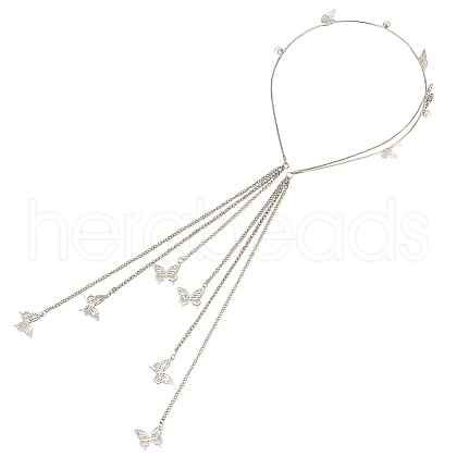 Zinc Alloy Rhinestone Hair Bands OHAR-WH20007-01A-P-1