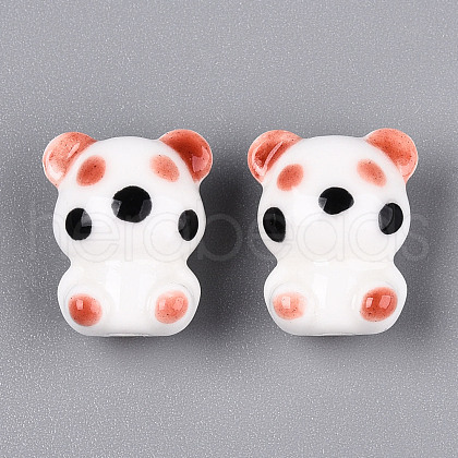 Handmade Porcelain Bead Strands PORC-N011-02D-1