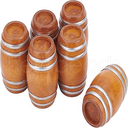Beechwood Mini Beer Barrel DJEW-WH0015-46-1