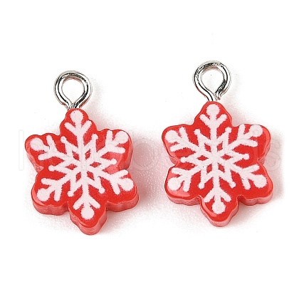 Christmas Theme Opaque Resin Pendants RESI-S08-01F-1