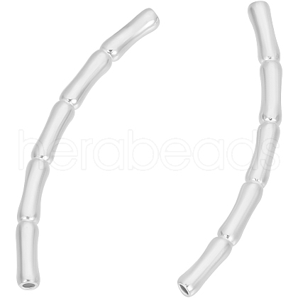 Beebeecraft 6Pcs Sterling Silver Tube Beads STER-BBC0007-47B-1