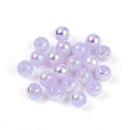 Electroplate Pearlized Glass Pearl Beads EGLA-T021-14A-08-1
