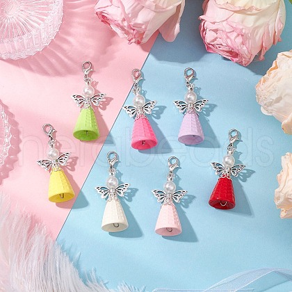 Angel Acrylic Pendant Decorations HJEW-JM03162-02-1
