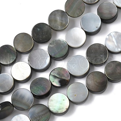 Natural Black Lip Shell Beads Strands BSHE-D300-05-8mm-1