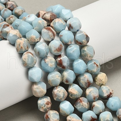 Dyed Natural Howlite Imitation Shoushan Stone Beads Strands G-G203-08F-1
