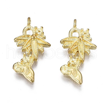 Brass Pendant Settings KK-S349-298-NF-1