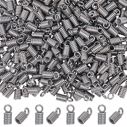 SUNNYCLUE 300Pcs 304 Stainless Steel Cord Ends STAS-SC0009-33-1