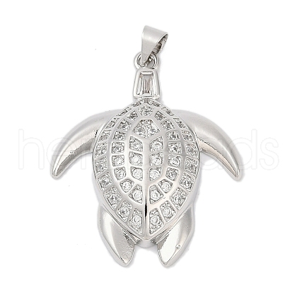 Brass Micro Pave Cubic Zirconia Pendants KK-A241-09P-1