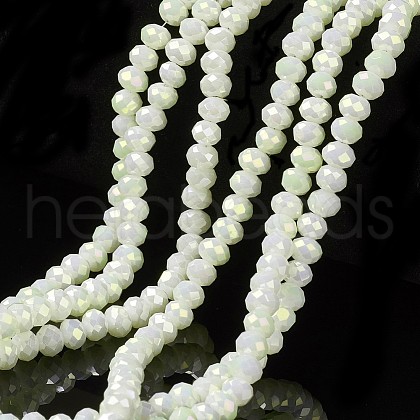 Electroplate Opaque Glass Beads Strands EGLA-A034-P6mm-T15-1