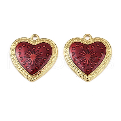 304 Stainless Steel Enamel Pendants STAS-L290-11B-G-1