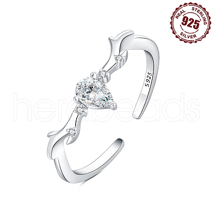 925 Sterling Silver Adjustable Open Cuff Rings FS-WGD27BF-06-1