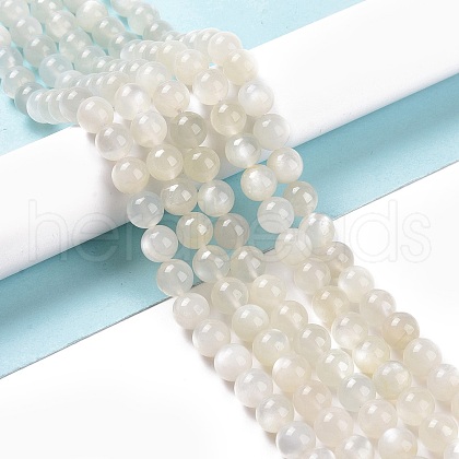 Natural White Moonstone Beads Strands G-F306-05AB-8mm-1