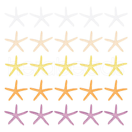 GOMAKERER 20Pcs 5 Colors PVC Starfish Display Decorations DJEW-GO0001-04-1