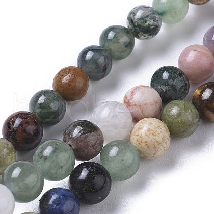 Natural Mixed Gemstone Beads Strands G-F668-08-6mm-1