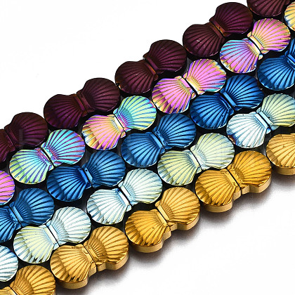 Electroplate Non-magnetic Synthetic Hematite Beads Strands G-T114-81-1