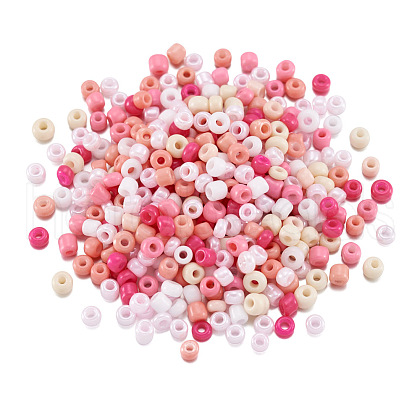 Opaque Glass Round Seed Beads GLAA-TAC0025-07A-04-1