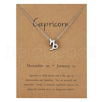 Alloy Constellation Pendant Necklaces WG6F1B2-24-1