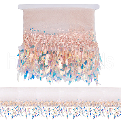 Polyester Tassel Lace Ribbon OCOR-WH20006-02A-01-1
