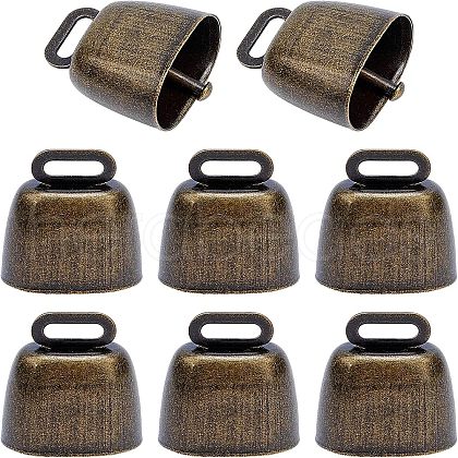 Retro Iron Bell Pendants IFIN-NB0001-29-1