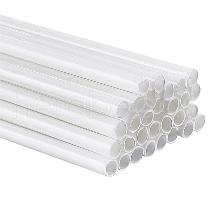Olycraft 30Pcs ABS Plastic Round Tube KY-OC0001-44B-1