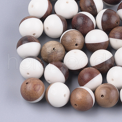 Resin & Wood Beads X-RESI-S358-68C-1